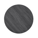 Anze - 3 Piece Coffee Table Set Contemporary Oval Wood Shelf - Charcoal