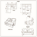 Territory - Pull Out Sofa Bed With Design - Dark Gray