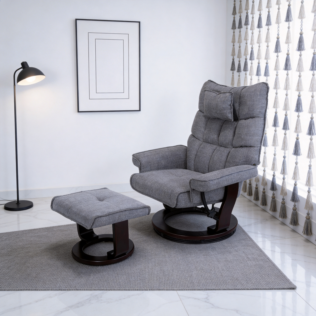 8-Point Massage Recliner with Ottoman, photo 3 of 5