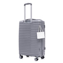 4-Piece PP Spinner Wheel Luggage Set with Cosmetic Case, Light Gray