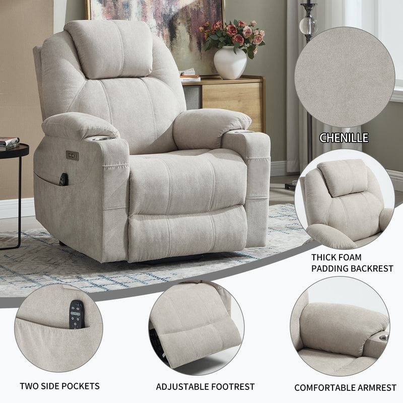 Premium Power Lift Recliner Chair with Massage Functionality, photo 6 of 10