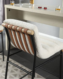 Lahni - 17" Boucle Fabric Counter Height Chair by HouseOfZazla