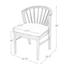 Outdoor Dining Chairs Set of 2 with Acacia Wood and Cream Washable Cushions by HouseOfZazla