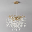 6-Light Chandelier Crystal Ceiling Lamp - Gold Finish