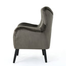 Alyssa Mid Century Upholstered Arm Chair With Wingback Design by HouseOfZazla