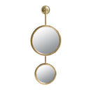 2 Circle Mirrors For Wall Decor, Unique Contemporary Wall Mirror For Living Room Bedroom Entryway - Gold by Unique Piece Furniture
