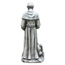 Magnesium Oxide Saint Statue With Lamb Weatherproof Religious Sculpture