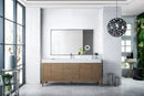 James Martin Linear 72" Single Bathroom Vanity, Whitewashed Walnut
