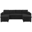 U-Shaped Sectional Sofa Bed With Storage And USB Ports