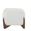 Modern Upholstered Boucle Arm Chair With Tuxedo Design And Triangular Legs