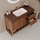36" Modern Free-Standing Bathroom Vanity with Seamless Ceramic Sink