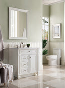 James Martin Bristol 30" Single Bathroom Vanity, Bright White
