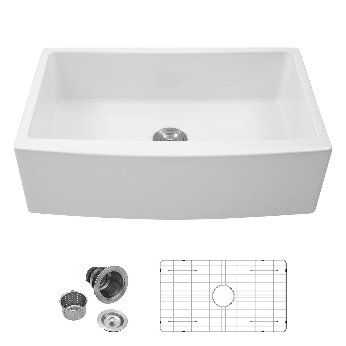Farmhouse Sink, Apron Front Single Bowl With Arch Edge Design, photo 3 of 10