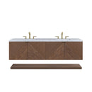 James Martin Marcello 72" Floating Double Bathroom Vanity, Chestnut
