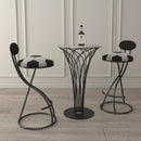 Upholstered S-shaped Barstools Set of 2