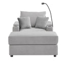 Single Sofa Couch With Storage Space, Movable Ottoman, USB Ports, Cup Holders, Phone Holder by HouseOfZazla