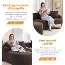 Compression Sponge L-Shape Sectional Sofa with Curved Chaise