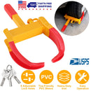 Heavy Duty Wheel Clamp Anti-Theft Adjustable Tire Lock w/3 Keys for Cars Trailer Truck Motorcycles ATV RV Golf Carts