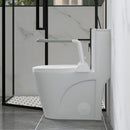 Upgraded Design Armrest, With Glossy Gw 007 1 Piece Toilet With Tornado Flush, Soft Close Seat, Dual Flush Map 1000G, Comfort Chair Seat - Gloss White by HouseOfZazla