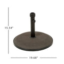 Um Holder Round Umbrella Base 66 Lbs Concrete - Brown by HouseOfZazla
