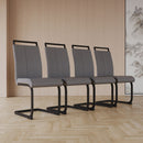Modern Dining Chairs With High Back Upholstered Design Metal Legs by HouseOfZazla