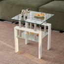 Tempered Glass Table With Storage