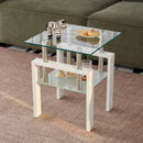 Tempered Glass Table With Storage by Unique Piece Furniture
