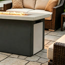 Outdoor 60-Inch Rectangular Dark Grey Concrete Fire Pit Table