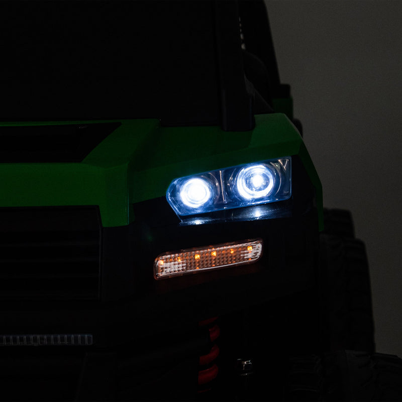 24V 2-Seater UTV-XXL Ride On Truck with Dump Bed for kid,Ride On 4WD UTV with 6 Wheels,Foam Tires, Suitable for Off-Roading,remote control,Three-Point Safety Harness