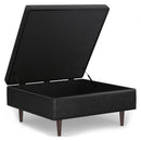 Shay - Large Square Coffee Table Storage Ottoman Mid-Century Style by Unique Piece Furniture