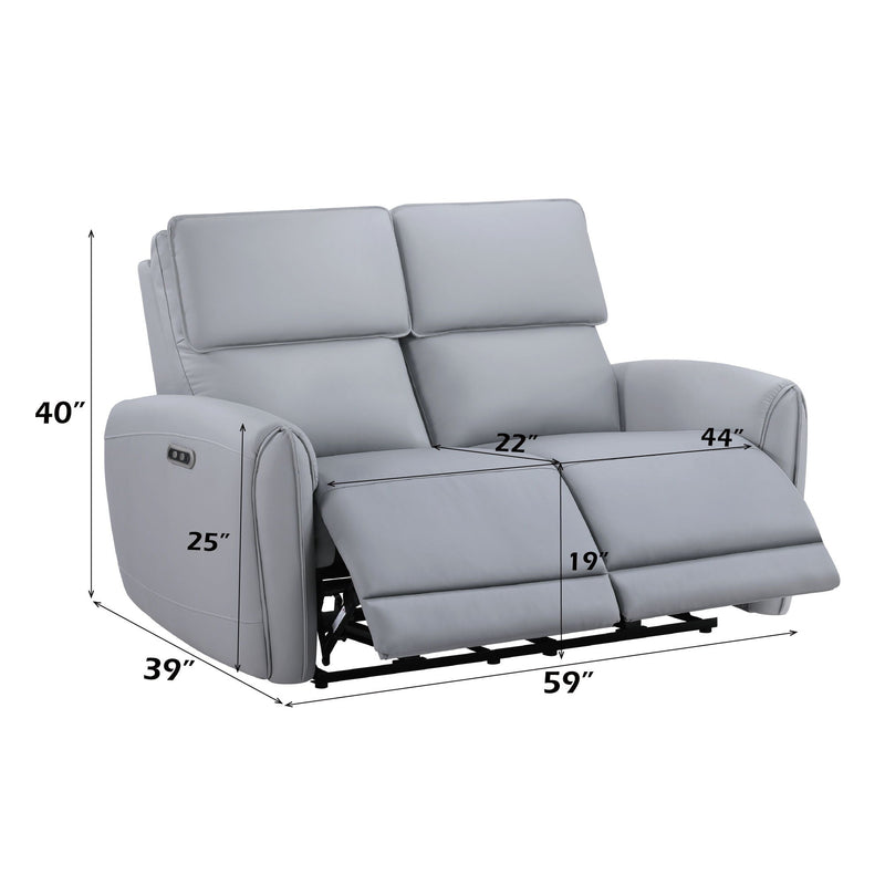 Jeromie - Power Motion Loveseat With USB Port - Gray, photo 5 of 6