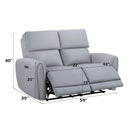 Jeromie - Power Motion Loveseat With USB Port - Gray