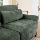 Elegant Sofa With Ergonomic Design And Lumbar Pillows by HouseOfZazla