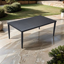 Outdoor Patio Dining Table With Tapered Feet & Umbrella Hole by HouseOfZazla