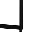 31.29" Modern Retro Splicing Round Coffee Table, Fir Wood Table Top with Cross Legs Metal Base