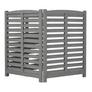 3 Panel Outdoor Wooden Air Conditioner Fence