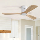 Low Profile Ceiling Fan DC, 3 Blade, Noiseless Reversible Motor, Remote Control by Unique Piece Furniture