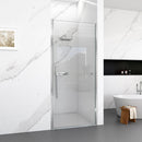 Semi Frameless Circular Pivot Shower Door with 1/4" Tempered Glass by HouseOfZazla