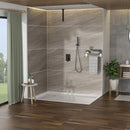 Dual Shower Head System With Ceiling Mount And Rough In Valve