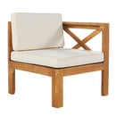 Topmax Outdoor Patio Wood 5-Piece Sectional Sofa Seating Group Set by HouseOfZazla