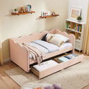 Gingham Daybed With USB Charging Port, Wave-Shaped Design by Unique Piece Furniture