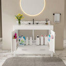 43" Bathroom Vanity Multi Functional Cabinet - White by HouseOfZazla