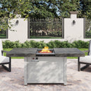 Extendable Rectangle Aluminum Alloy Fire Pit Table, 50,000 BTU