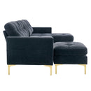 Modern L - Shape Convertible Sectional Sofa With Movable Ottoman by HouseOfZazla