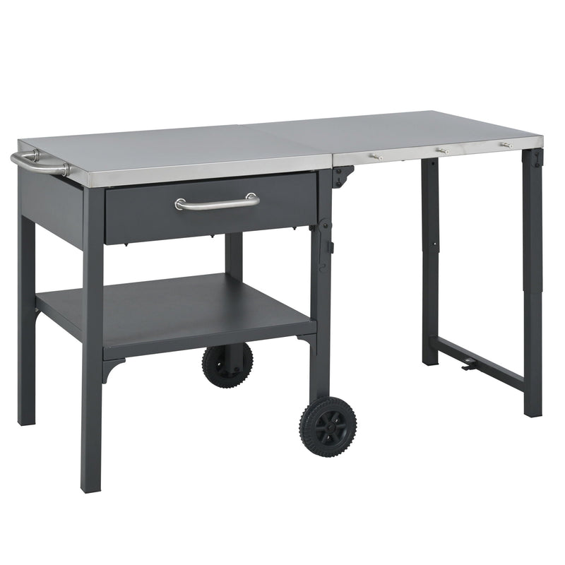 Foldable Outdoor Kitchen Cart With Storage For Patio, photo 30 of 35