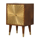 Manila - Nightstand - Brown / Gold by Unique Piece Furniture