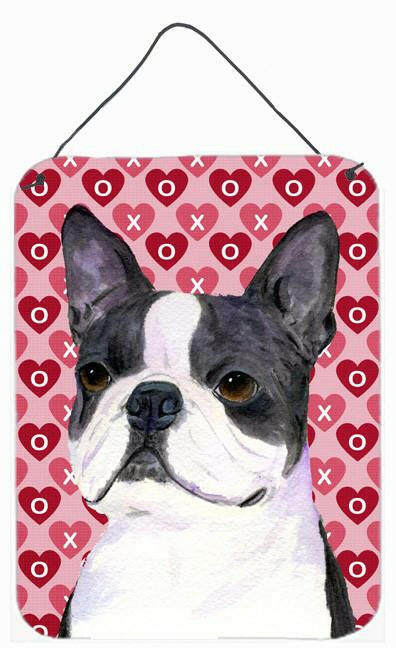 Boston Terrier Hearts Love and Valentine's Day Wall or Door Hanging Prints