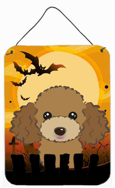 Halloween Chocolate Brown Poodle Wall or Door Hanging Prints BB1814DS1216