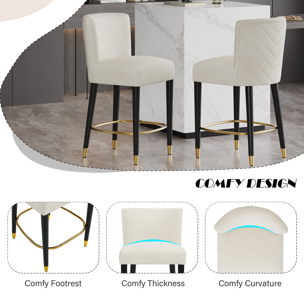 27-Inch Modern Counter Stool, photo 3 of 10