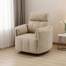 Elison - Motion Glider Recliner With Swivel - Dark Beige Polish Microfiber by Unique Piece Furniture